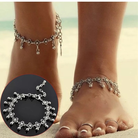 Accessories - Women Anklet Silver Chain Ankle Bracelet Barefoot